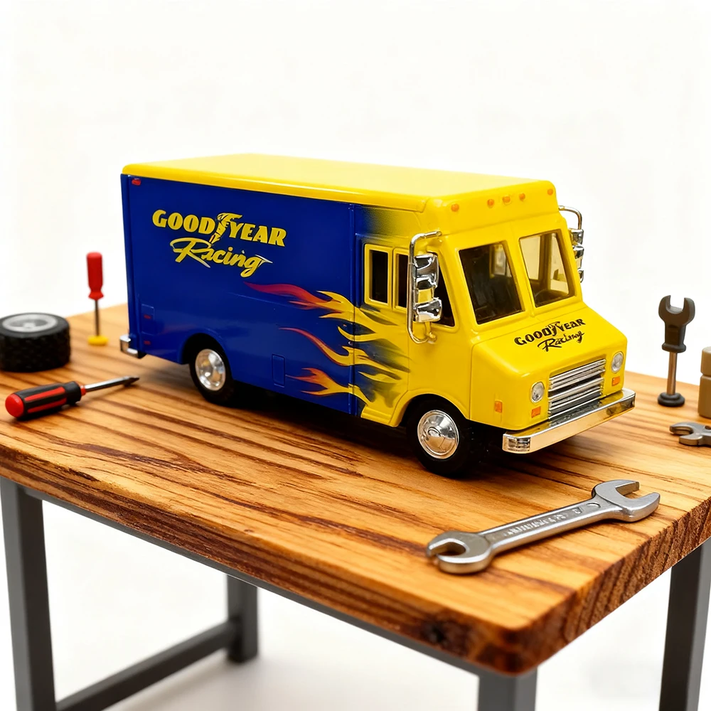 

1/64 Scale Diecast Alloy Car Model American Storage Truck High Simulation Cargo Vehicle Collectible Display Gift Toy for Adults