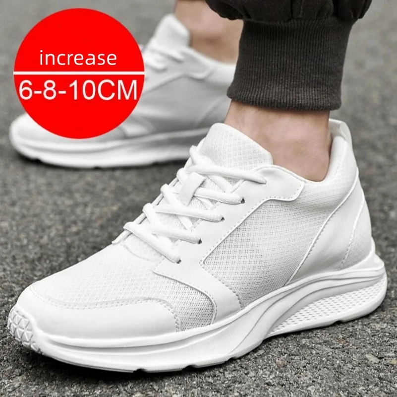 Men Sneakers Height Increase Shoes Heightening Shoes Elevator Shoes for Men Height Increase Insole 4-6-8CM Shoes Tall Man Shoes