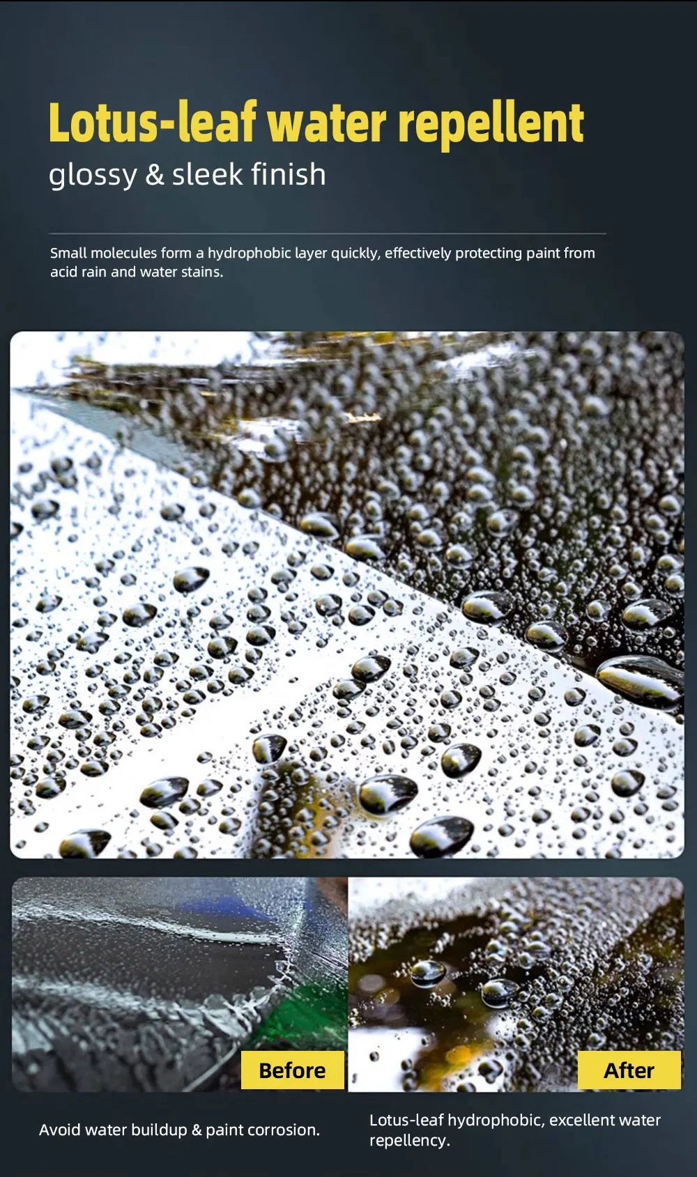 Keramik-Autolackpflege für Auto-Wachs, Polymer-Hydrophobflüssigkeit, Detailing-Zubehör, Nano-Spray-Versiegelung – Detail 3