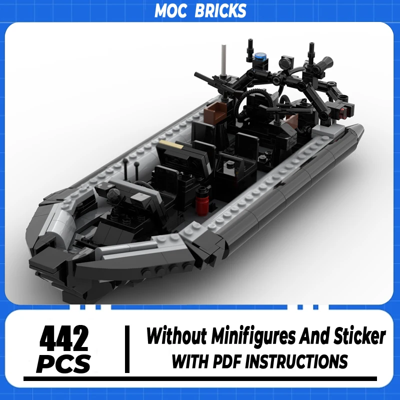 

Военная модель Moc Building Block Arctic 24 RHIB Модель лодки Технология Кирпич DIY Сборка Модульная строительная игрушка Праздничные подарки