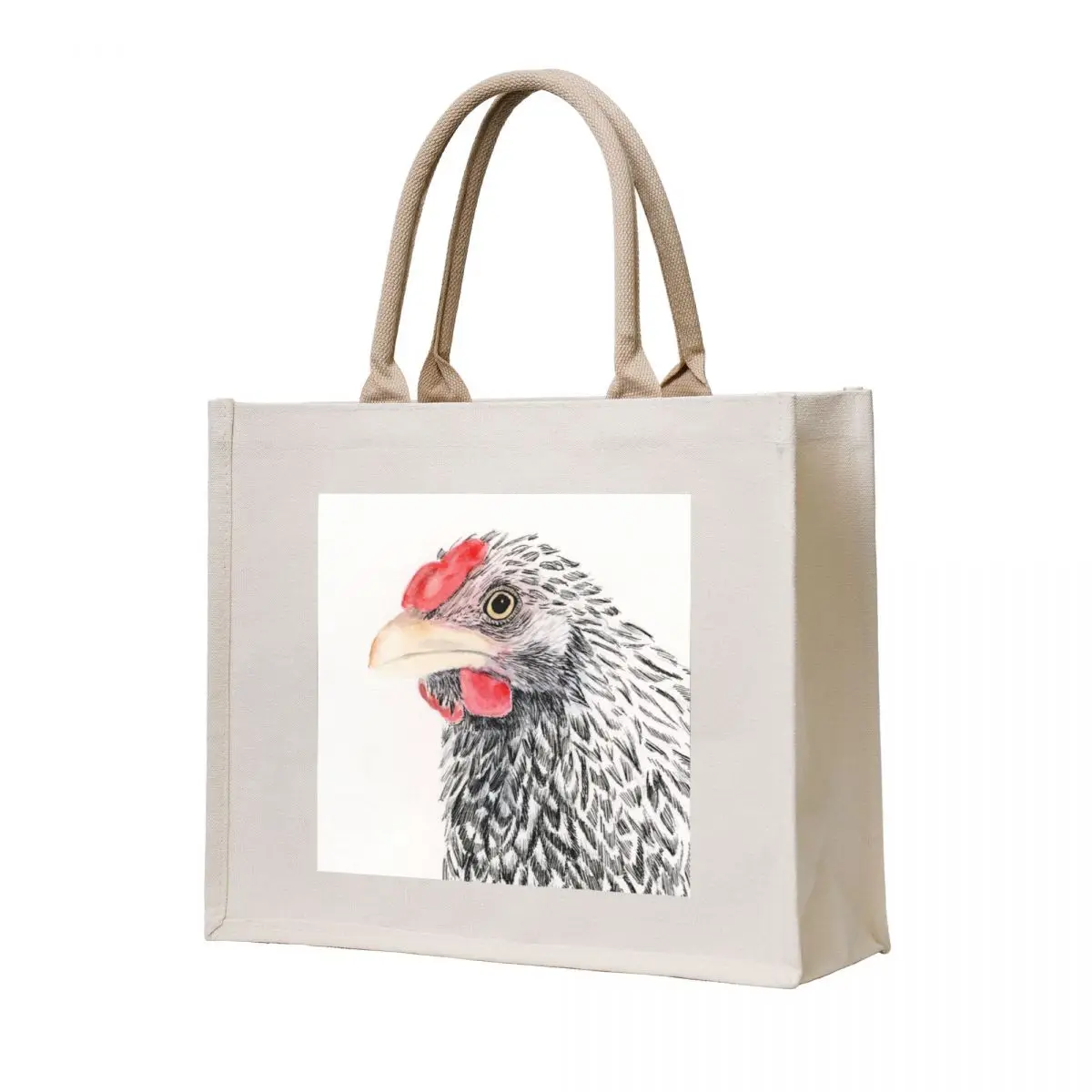

Chicken Scratches - Artistic Hen Tote Bag Big bag women foldable reusable bag Portable shopping tote woman