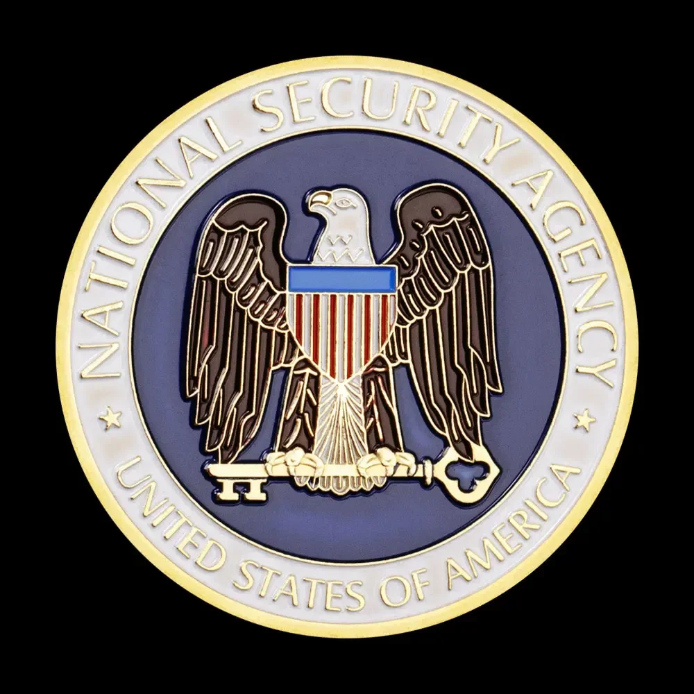 US Nationl Security Agency Great Seal of The US Souvenir Golden Plated Commemorative Coin Eagle Pattern Collectible Coin