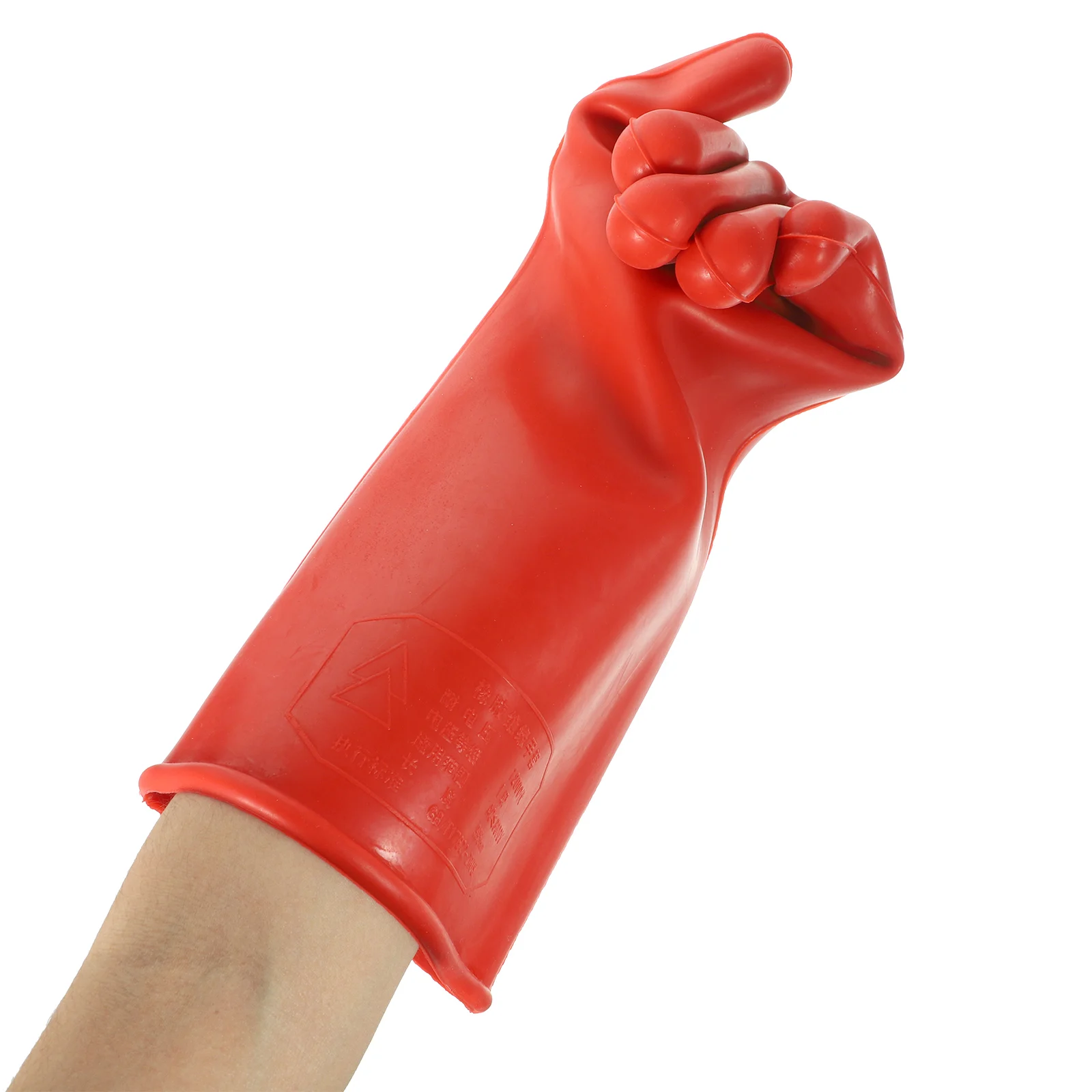 

High Electrician Electrician Electrical Worker High Voltage Electrical Gloves Men Red Rubber 12kv Protective Gloves