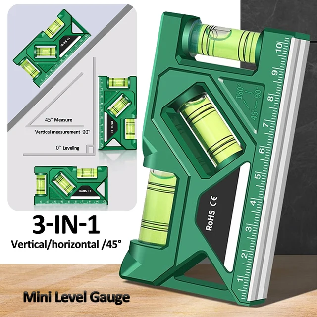 Mini miernik poziomu Precyzyjny poziomy pionowy miernik metryczny Linijka kątomierz Domowy przenośny magnetyczny kieszonkowy miernik poziomu