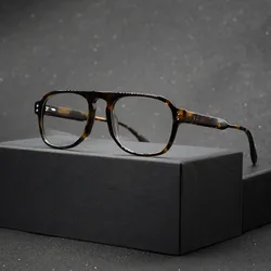 High quality optical glasses frames for Men Vintage Gentleman Square Frame Computer glasses frames Make prescription glasses