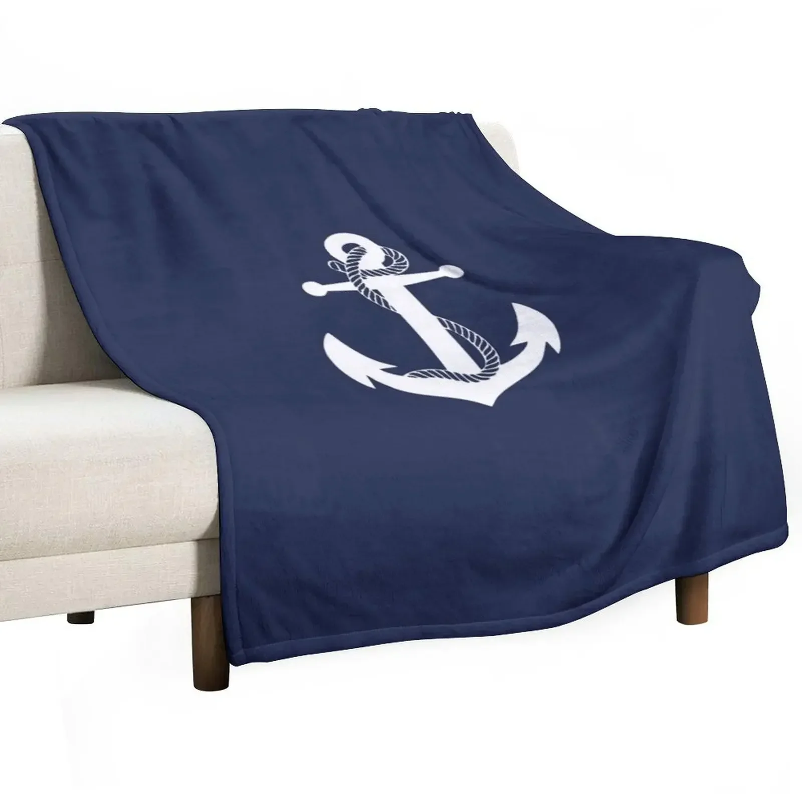 

Anchor White Throw Blanket for winter Custom Thin Giant Sofa Blankets