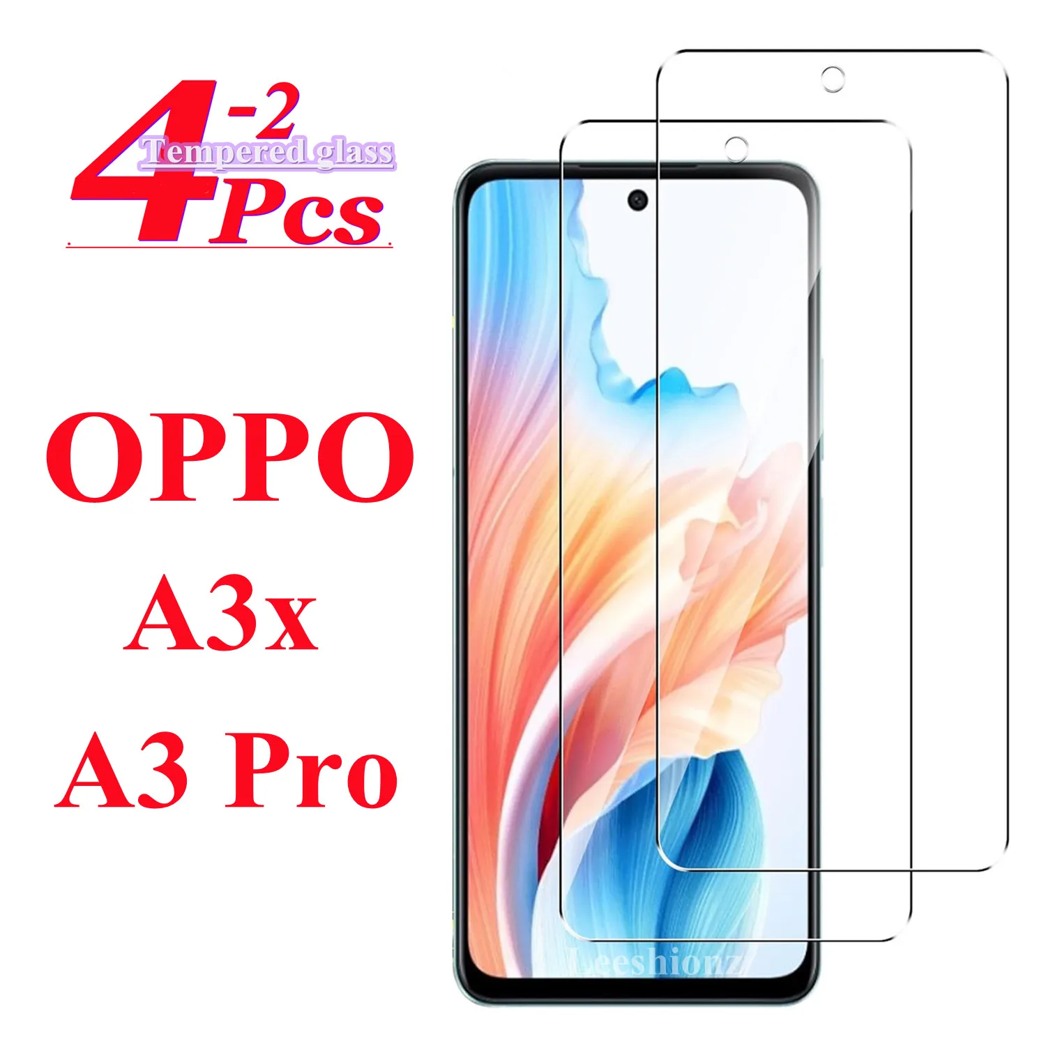 

2/4Pcs Tempered glass film For OPPO A3x A3Pro phone HD screen protector glass film High quality glass film