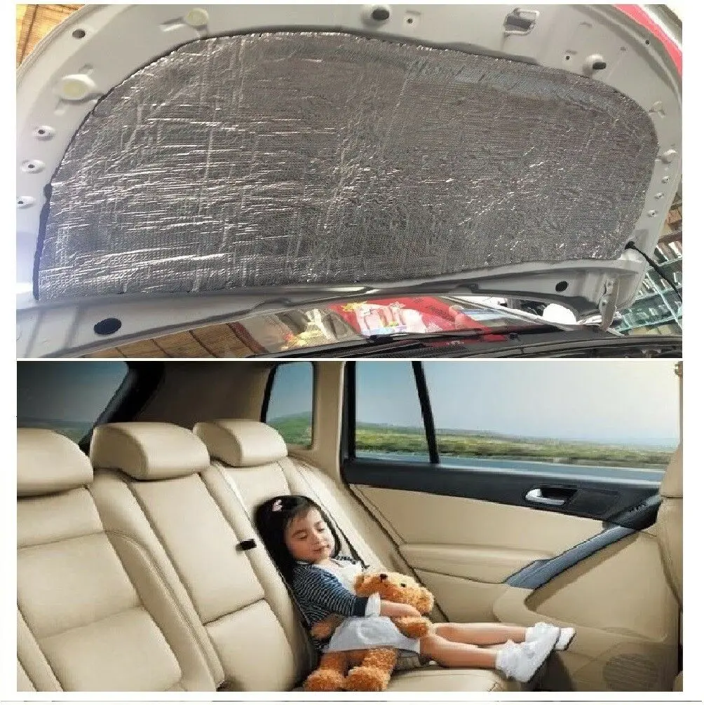 13*3ft Car Roof Trunk Heat Shield Insulation Pad Deadening Mat Sound Deadener Cotton Car Auto Fender Heat Sound