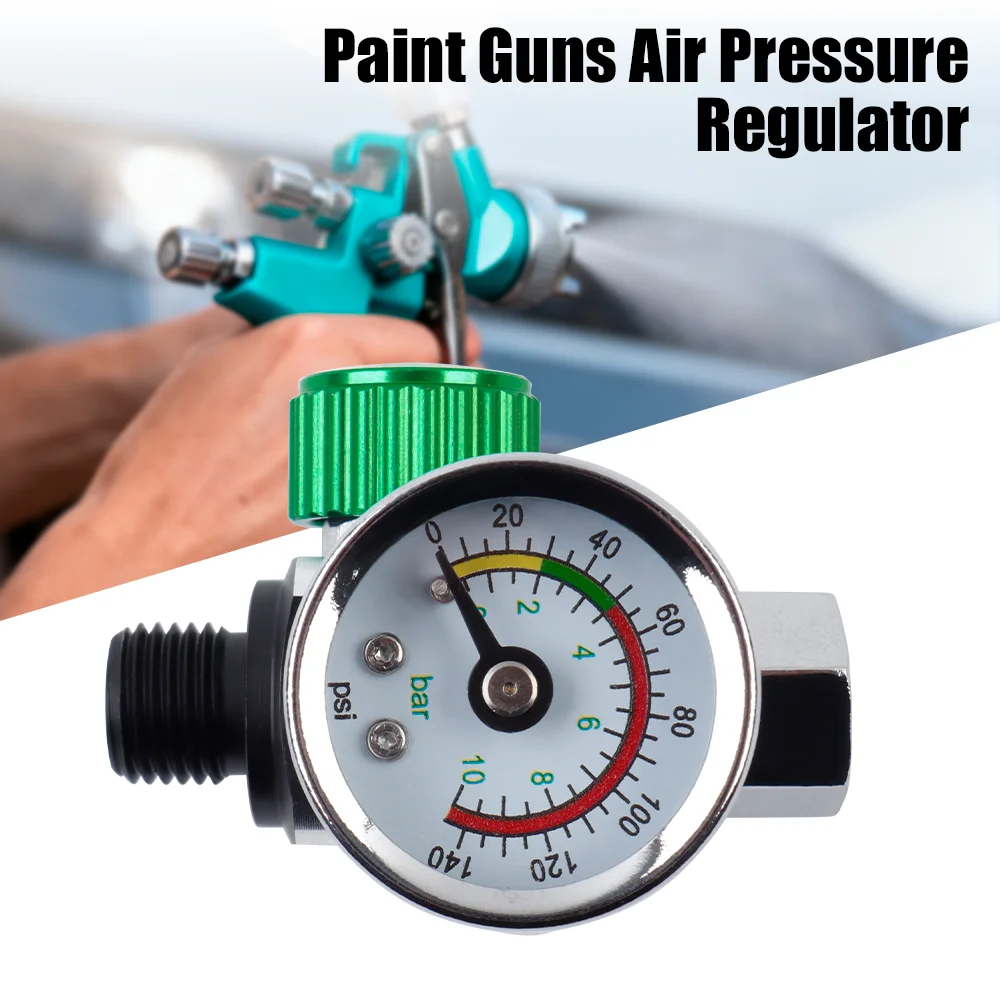 Spray Gun Air Pressure Regulator, Spray Gun Air Pressure Gauge, G1/4 Threaded Interface, Pneumatic Tool Accessory, For Spray Gun