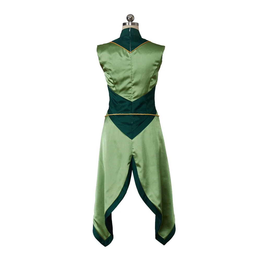 Keyleth Cosplay Costume Sexy Women's  Green Dress with Stockings Gloves Belt Suit Halloween Carnival Outfit view 6