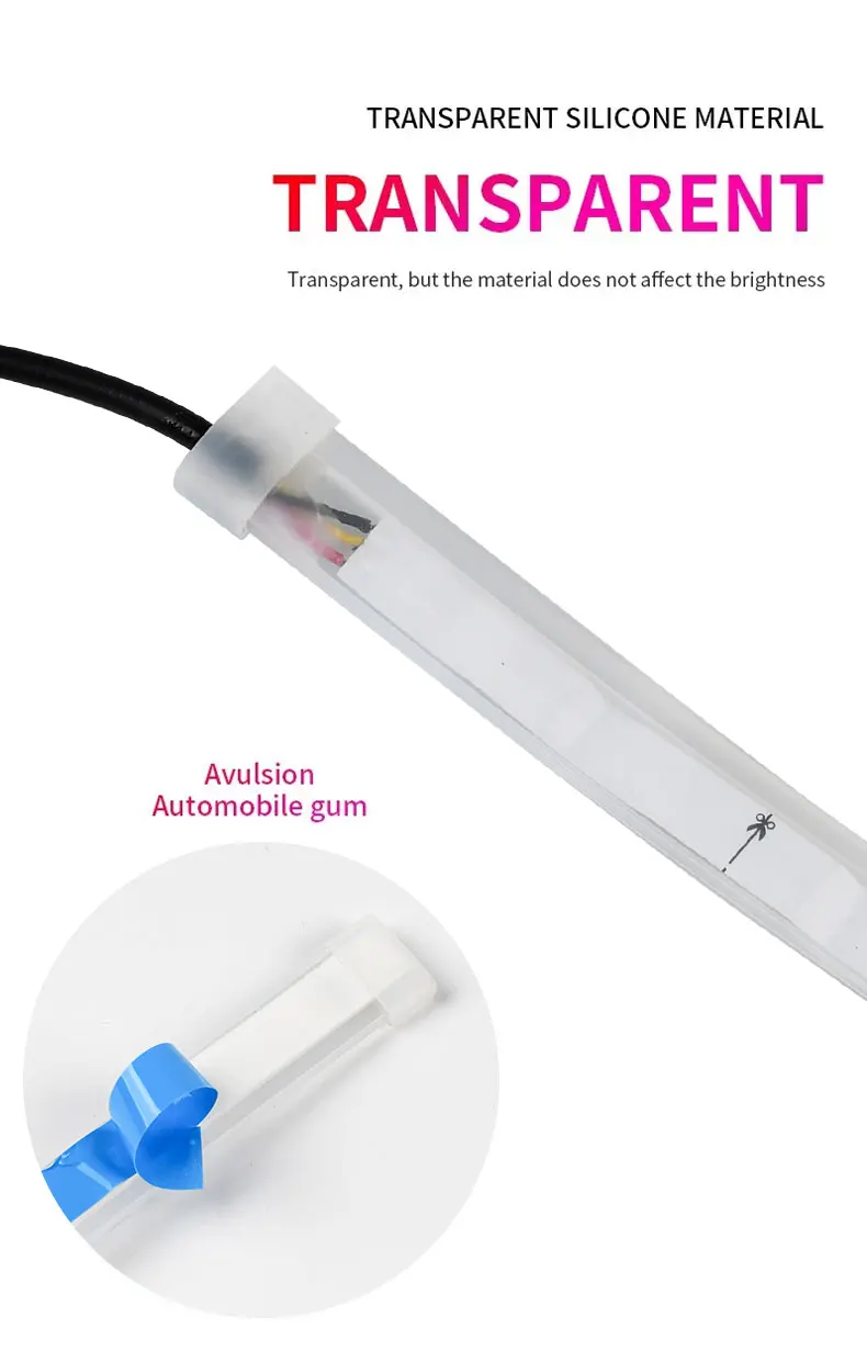 App-gesteuertes DRL Auto-Tagfahrlicht mit Blinker RGB Scan Start Flexibler Symphony Flow LED-Scheinwerferstreifen 12V – Detail 5