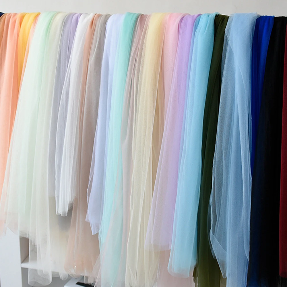 Soft Tulle Fabric Wholesale Price, Wedding Yarn Fabric , Pink Purple Blush Sage Green Blue Soft Mesh for Tutu Decoration