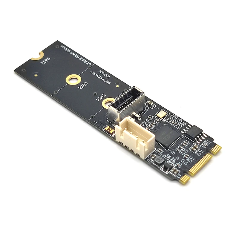 Nvme zu TYPE-E erweiterungs karte m.2 m schlüssel nvme zu front usb 3. 0 10g TYPE-C adapter 4pin power m2 nvme zu usb 3,1 typ c riser board