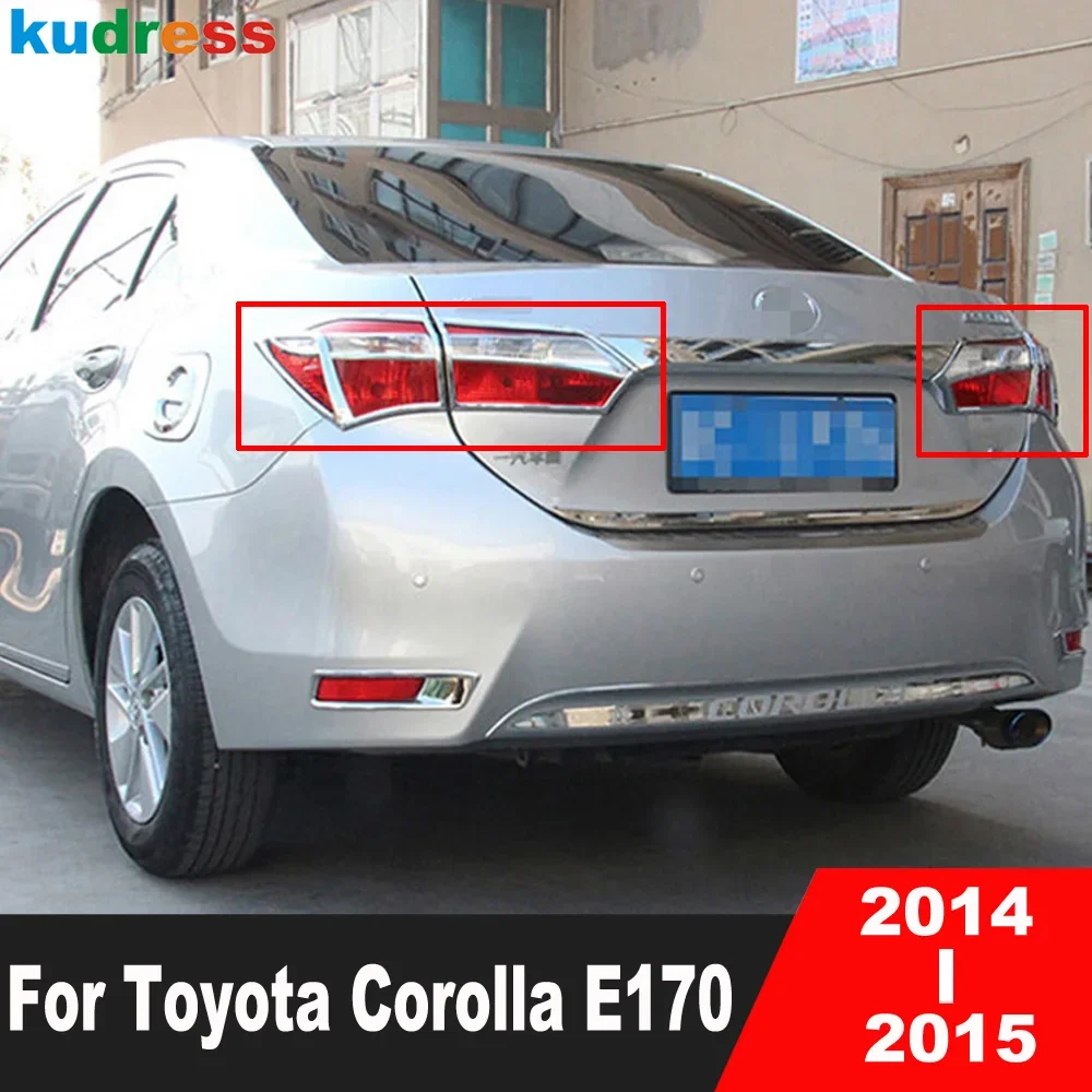

Для Toyota Corolla E170 2014 2015, хромированная крышка заднего фонаря автомобиля, накладка на задний фонарь, рамка заднего фонаря, аксессуары