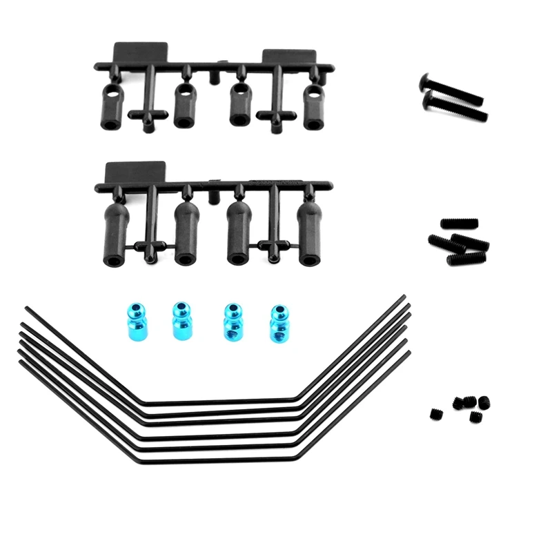 Stabilisatorstangset vooraan en achter 54514 zoals afgebeeld Metalen RC auto-upgradeonderdelen voor Tamiya XV01 1/10