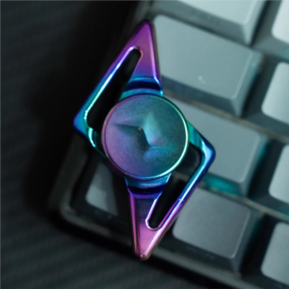 FOX.EDC Aoshine Fidget Spinner à deux lames, jouets Anti-stress, jouets sensoriels pour adultes, Spinners Fidgeting, gyroscope en acier inoxydable