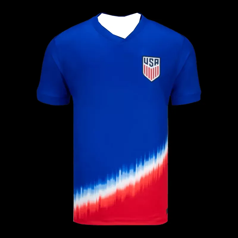 

Summer Hot-selling US Away Football Jersey 2024 America's Cup Comfortable T-shirt 3D Printed Men's Top Sweat-absorbing T-shirt
