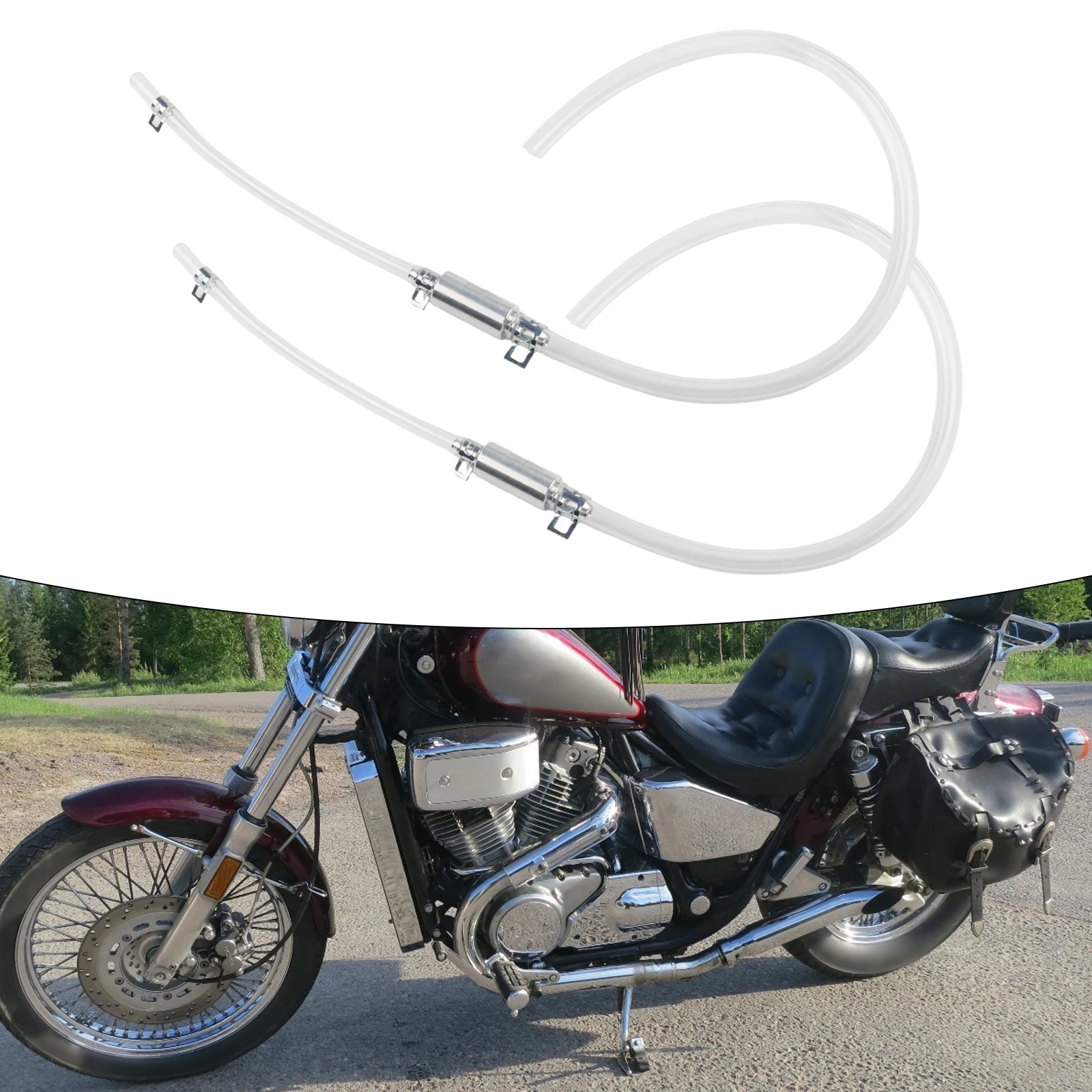 500mm Tube Length Motorcycle Bleeding Set Cleaning Tool Way Valve Tool Transparent Hoses Valve Length 53mm Easy To Clean