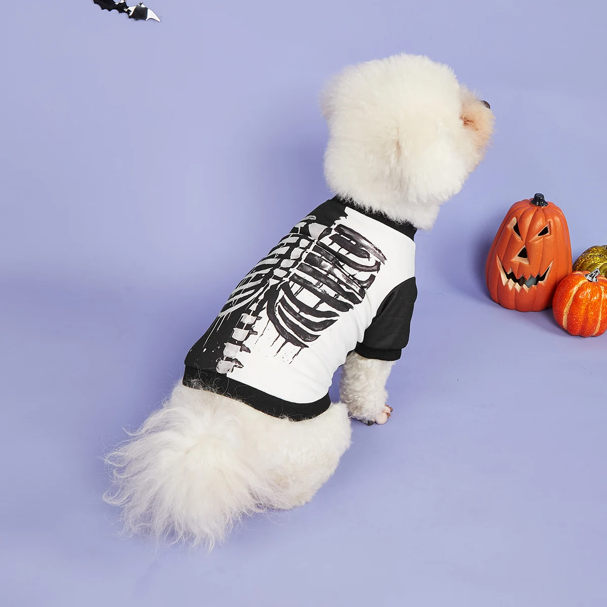 Sudadera con capucha y estampado calavera para perros y gatos - imagen 3