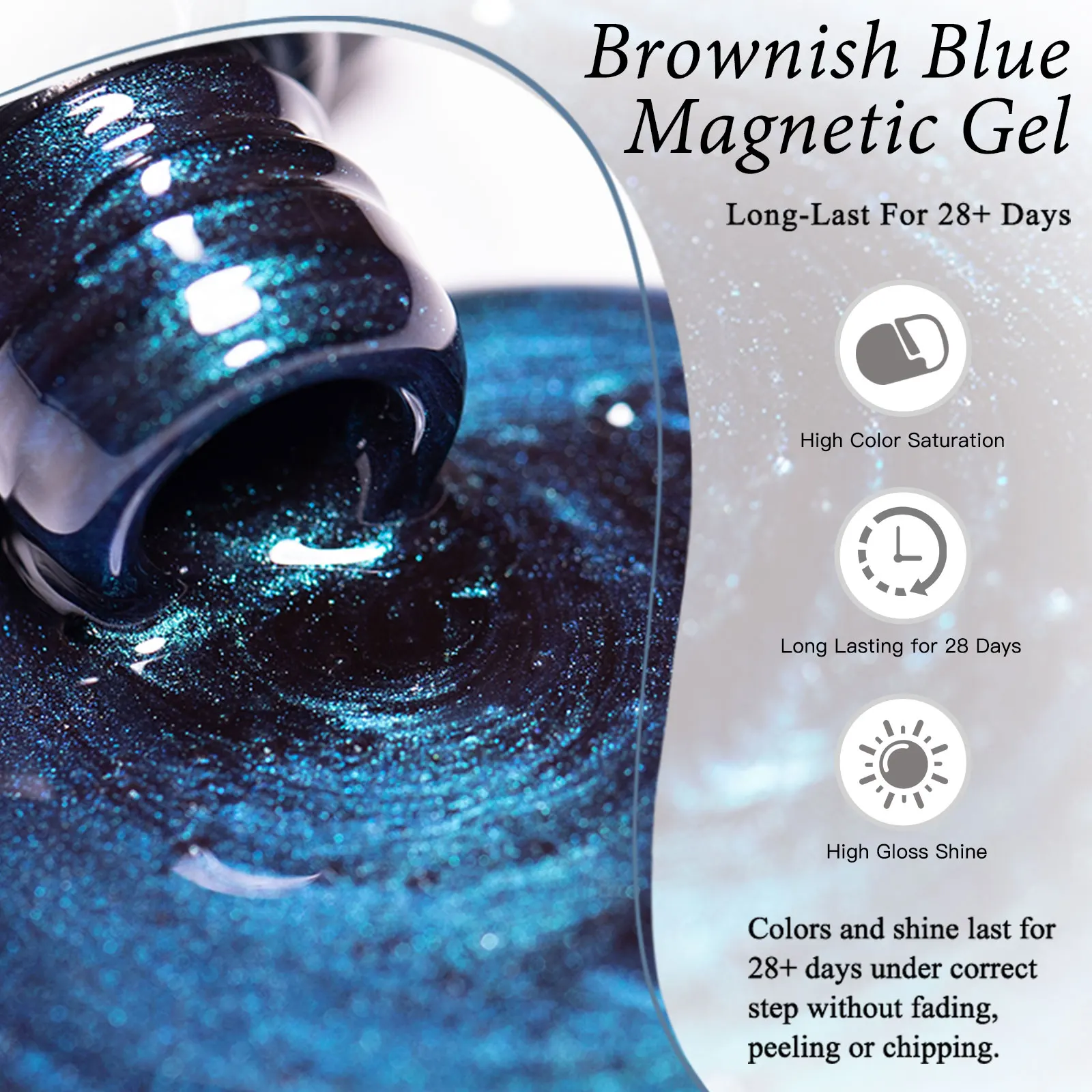 2PCS/SET MTSSII Aquamarine Cat Eye Nail Magnetic Gel Polish Cat Eye Effect Varnish For Home DIY For Spring-With Magnetic Stick