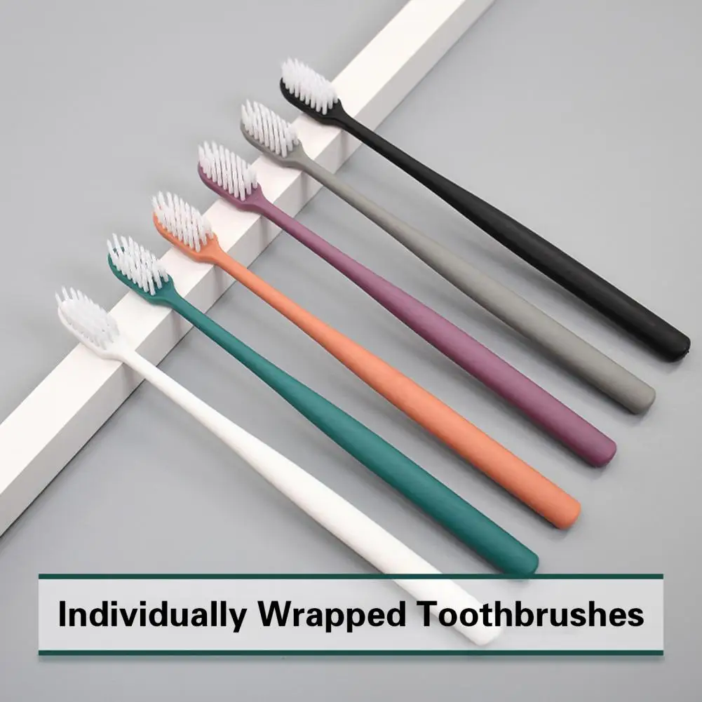 10Pcs Disposable Toothbrushes Individually Wrapped Soft Bristles Dental Care Disposable Travel Toothbrushes for Hotels Camping