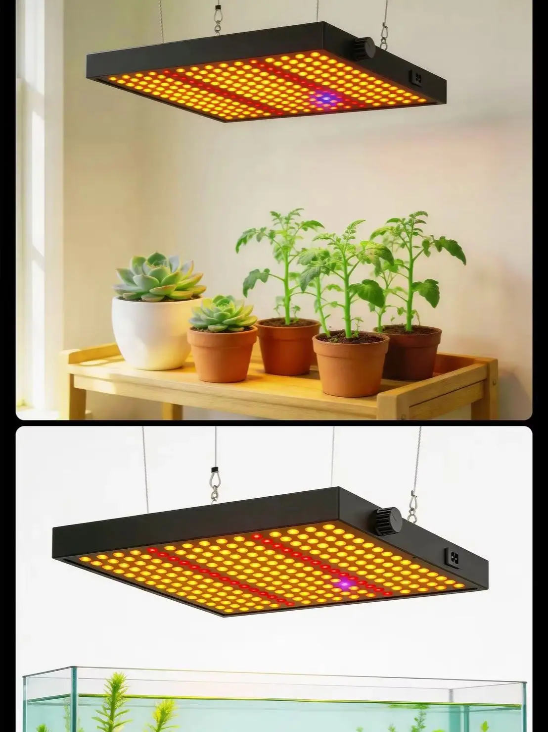 G60 LED-Pflanzenlampe mit Dimmknopf 110V-220V Innenraum-Pflanzenlampe 30W Wasserdichte Rechteckige Pflanzenwachstumslampe – Detail 4