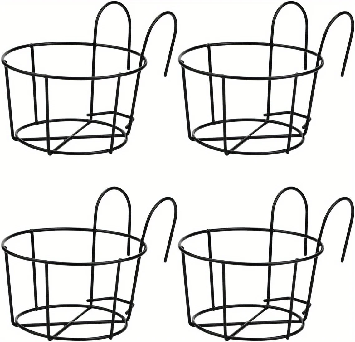 1–4 Stück stilvolle runde Hängepflanzgefäße aus Metall – perfekt für Balkon, Garten und Innendekoration! – Detail 1