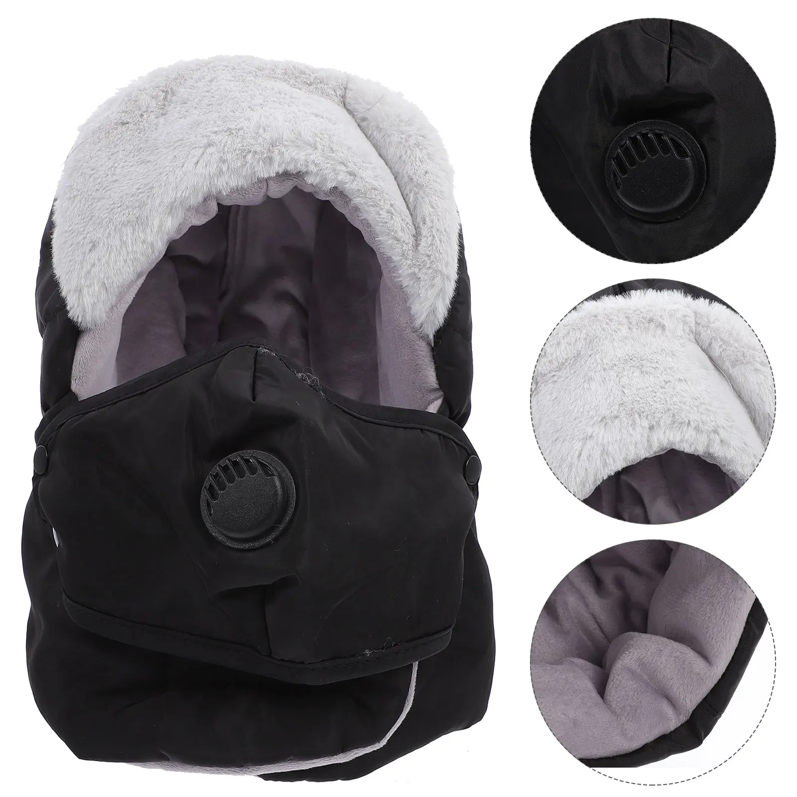 

1Set Winter Hat Mask Cotton Windproof Protective Skiing Hat Adjustable Chin Strap Outdoor Warm Headgear Outdoor Winter Caps