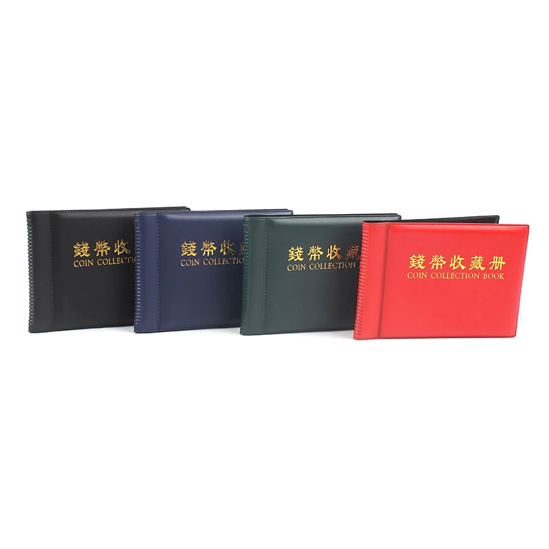 Album de collection de pièces de monnaie à 60 pochettes, mini sac de rangement pour pièces, organisateur de collection de monnaie, cadeaux, albums porte-monnaie