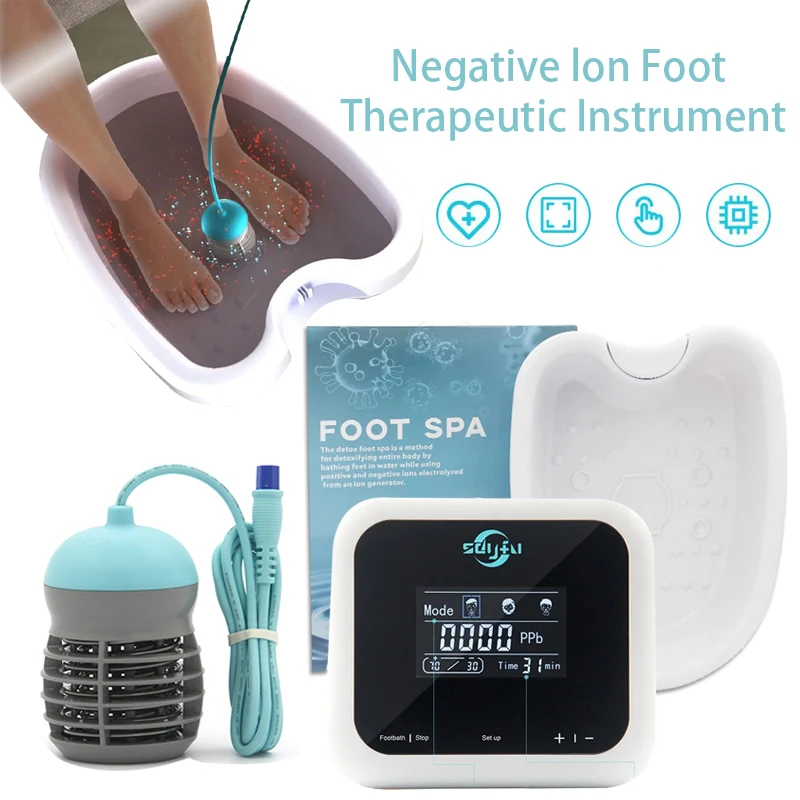 Detox Ionic Footspa Bath เครื่องนวดเท้าอ่างล้างหน้าอาร์เรย์ไอออน Aqua Health Spa Therapy Detox นวดการไหลเวียนโลหิต