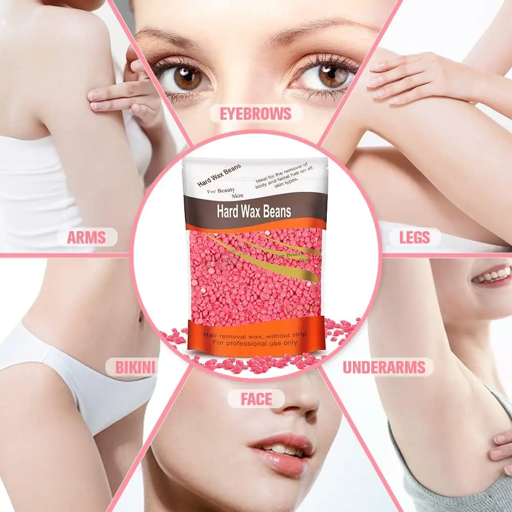 Pain-Free Wax Beans Hair Removal Wax Beads Professional for Eyebrows Armpits Bikini Line Back Chest Legs - Christmas Gift