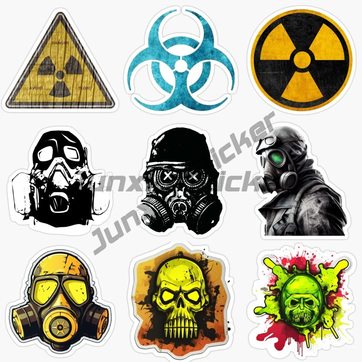 Radiation Hazard Warning Signs Car Stickers Fun Decal Vinyl Reflective Car Goods Accessories Decals
