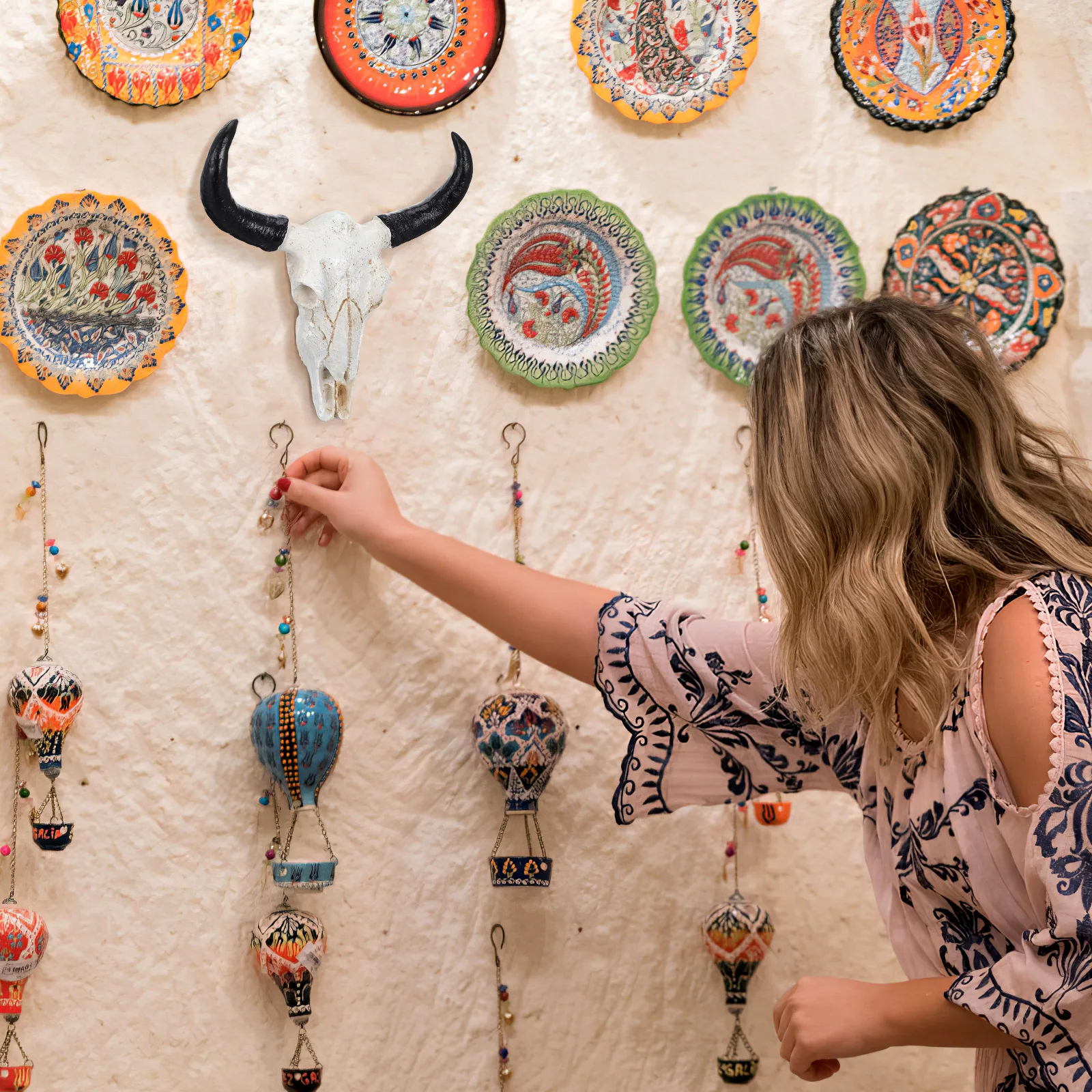 ثلاثية الأبعاد جمجمة البقرة جدار ديكور الثور رئيس الراتنج الحيوان المنزل الفن جبل الأيل النحت لهجة غرفة المعيشة الفريدة #1