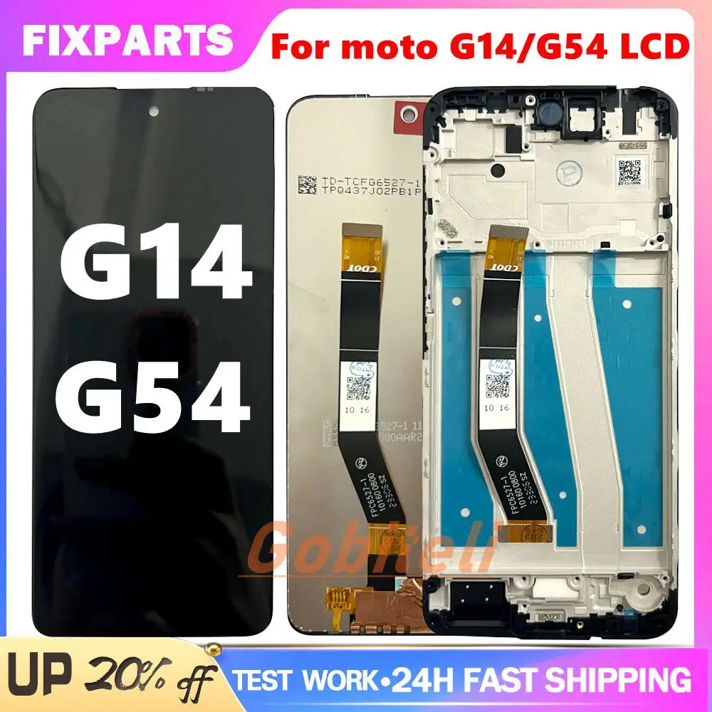 

Tested Well 6.5'' For Motorola Moto G14 PAYF0010IN LCD Display With Touch Screen Digitizer Assambly For Moto G54 XT-2343-1 LCD