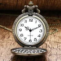 Soviet Sickle Hammer Style Quartz Pocket Watch Necklace Bronze Pendant Clock CCCP Russia Emblem Communism Top Gifts