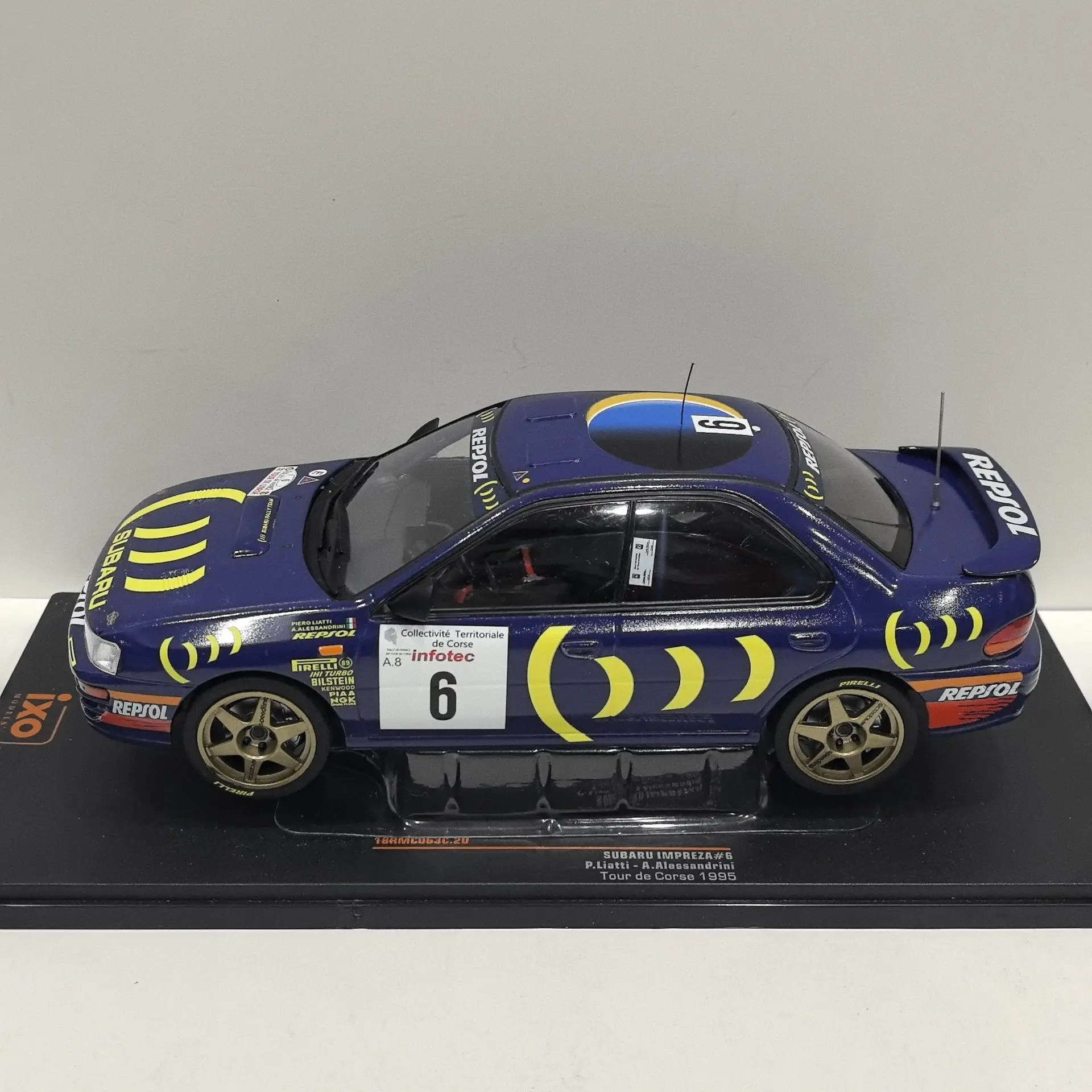 Lackfehler und -defekte bei Diecast IXO 1/18 Maßstab IMPREZA #   6 1995 Rallye-Auto R2 Legierungsautomodell