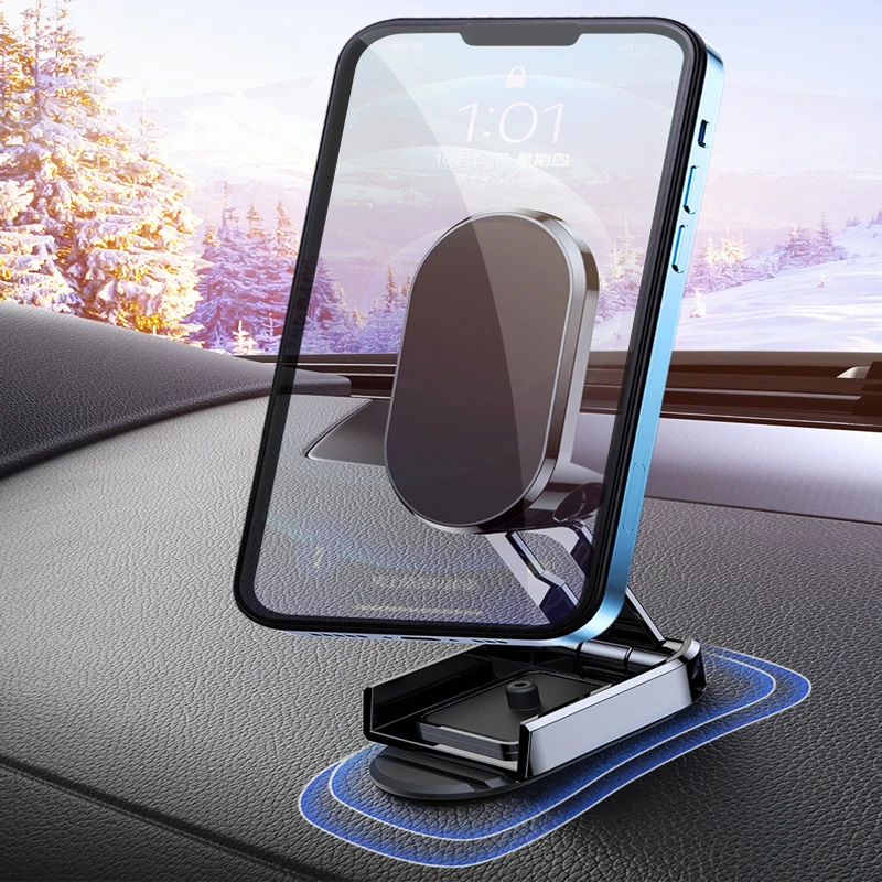 360 drehbare magnetische Autotelefon halter Magnet Smartphone Unterstützung GPS faltbare Telefon halterung in Auto für iPhone Samsung Xiaomi