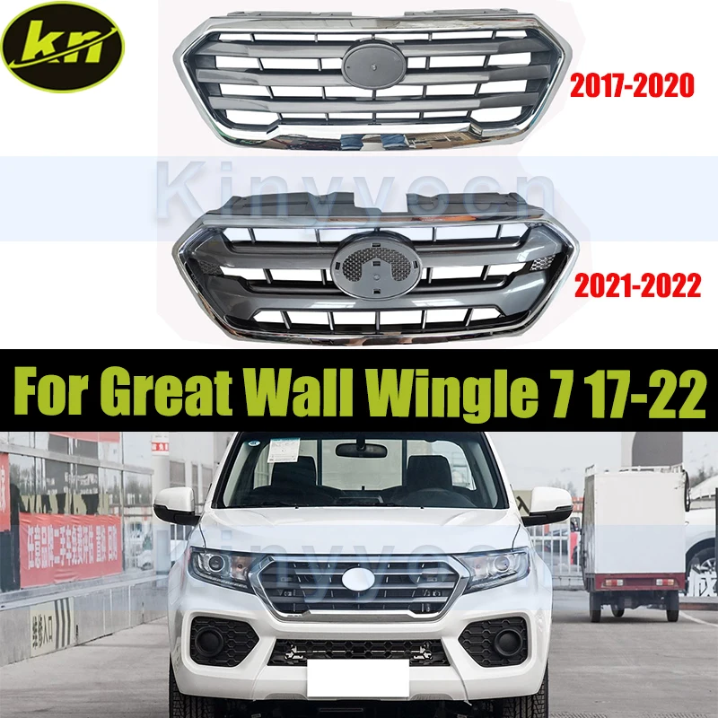 

Car Front Bumper Hood Grill Radiator Grille For Great Wall GWM Wingle 7 2017-2020 Car Front Bumper Mesh Grille
