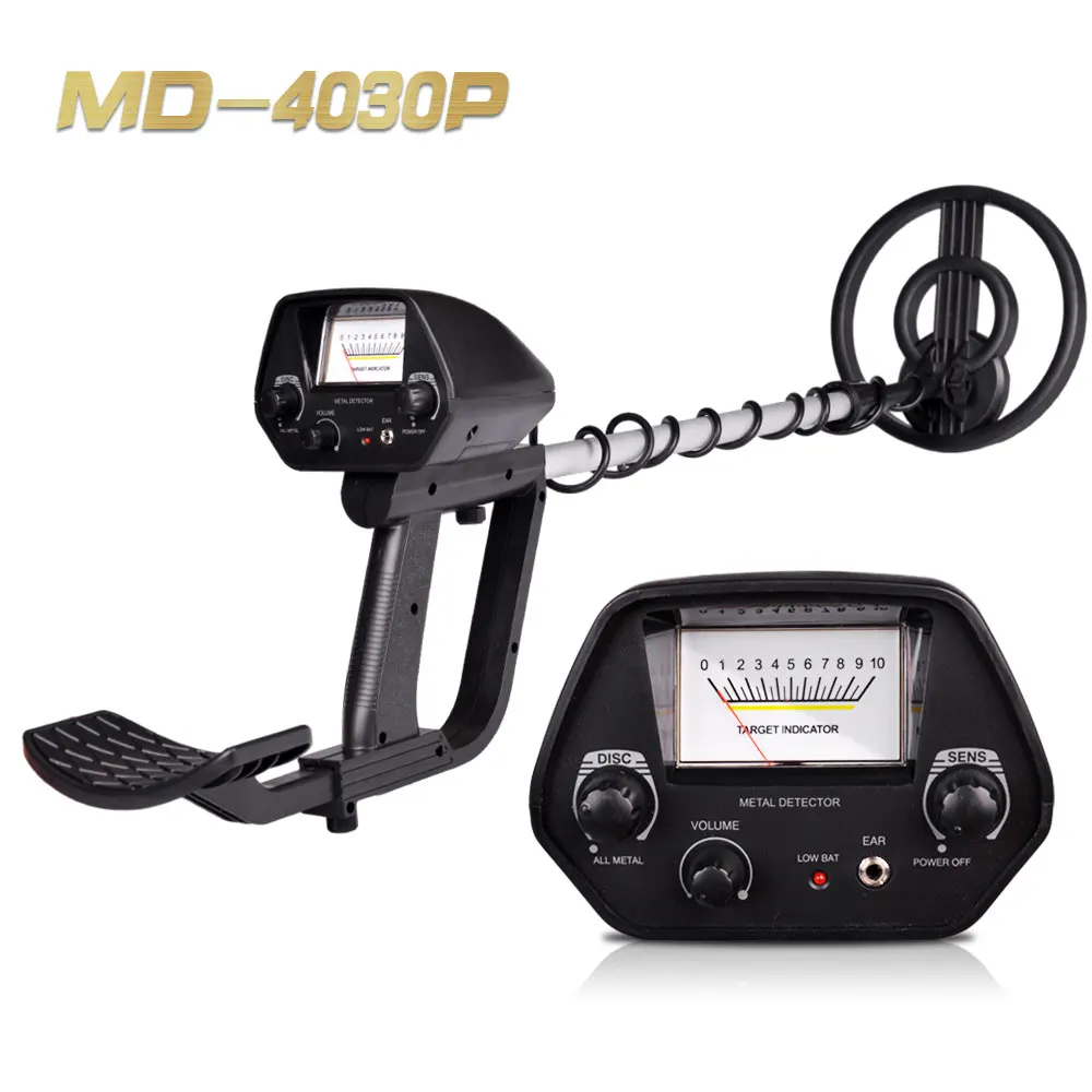 MD-4030P Portable Folding High Accuracy Underground Gold Detector LCD Display Outdoor Hand-held Metal Detector Seeker Treasure