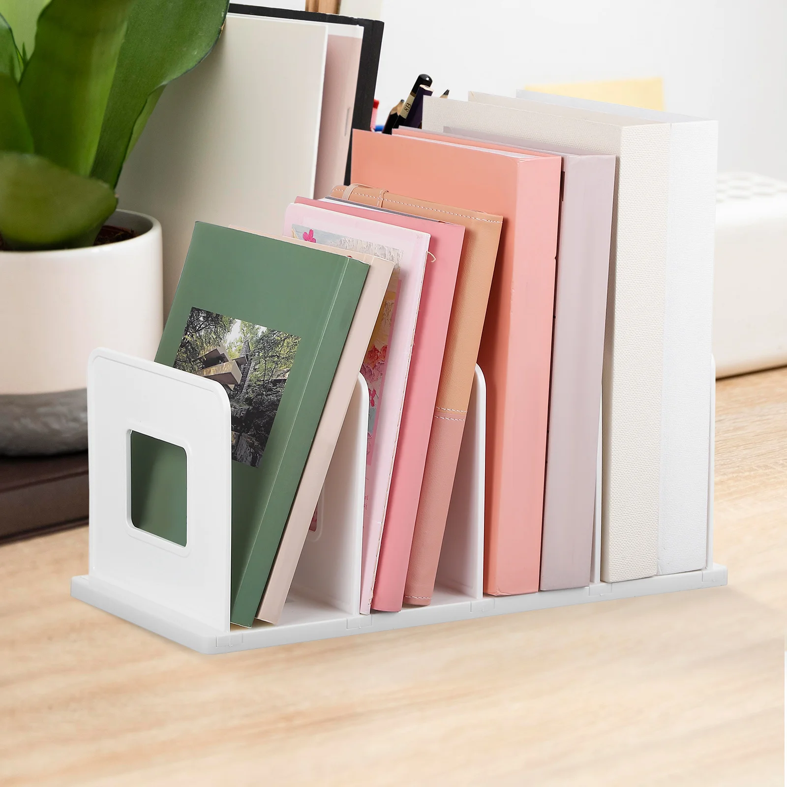 Desktop File Organizer Vertical Large Capacity Binder Stand File Holder Office Document Rack Desktop Folder Organizer for Desk