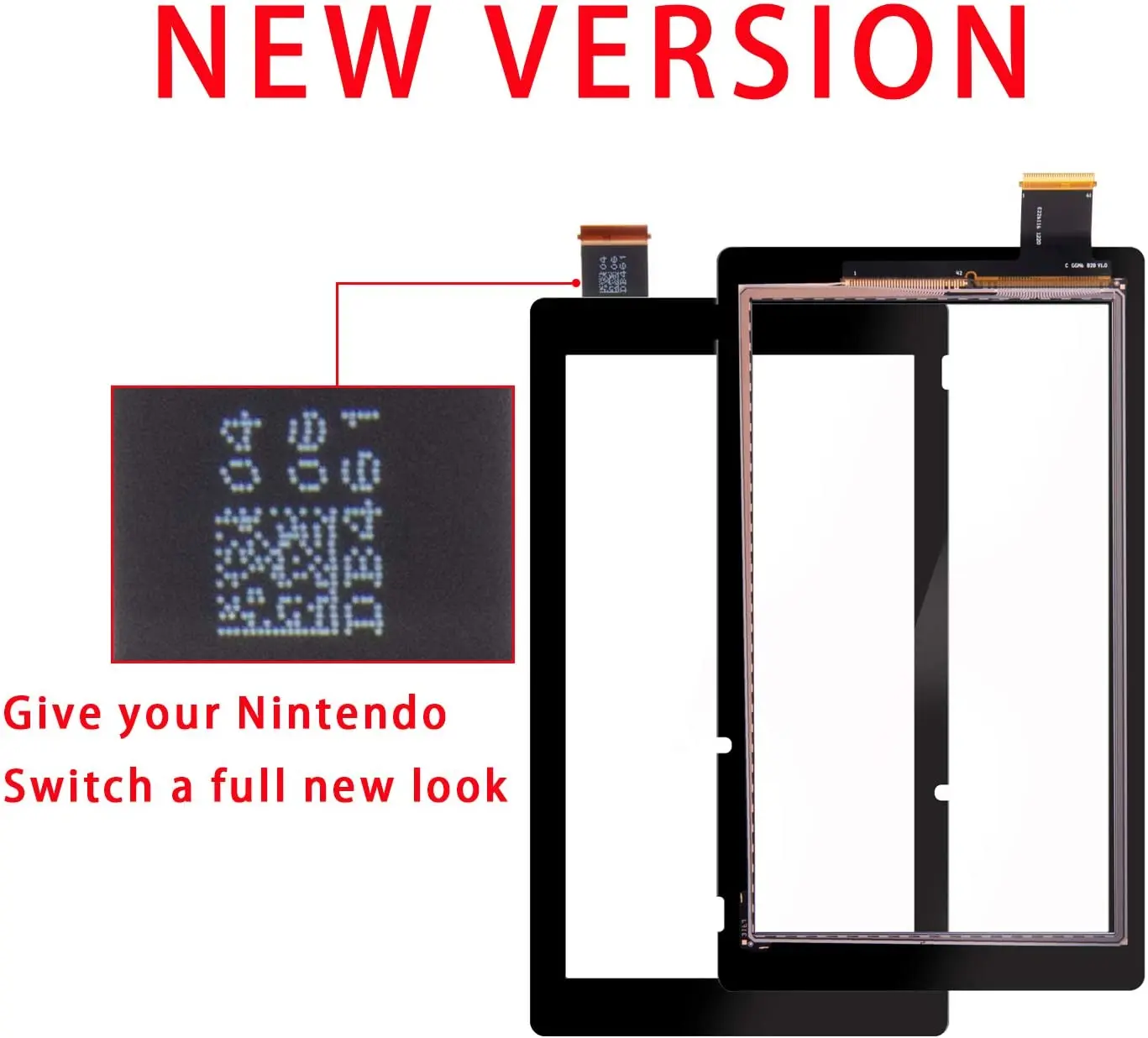 Bagian Pengganti Panel Kaca Digitizer Layar Sentuh untuk Sakelar NS dengan Penutup Belakang Casing Cangkang Perumahan Pengganti