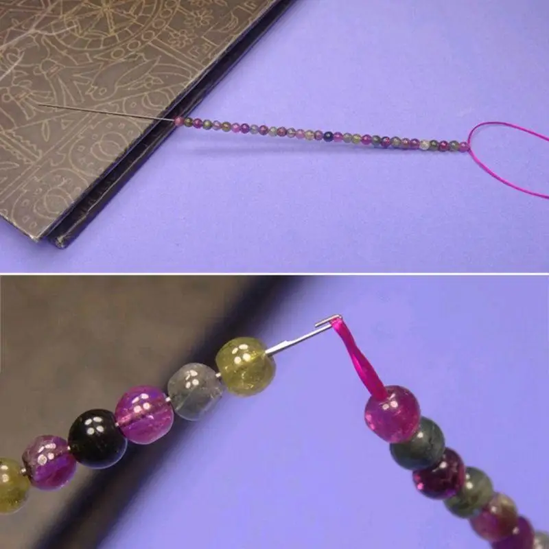 C1FE刺繍ビーズ針の簡単なねじ縫製針は、あらゆる糸のために端を開きます