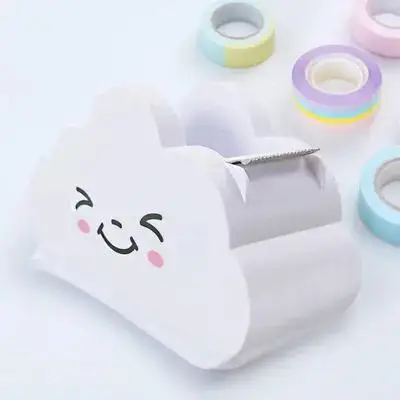 ROMISBABA Ergonomic Tape Dispenser Rainbow Cutter Compact Adhesive Tape Dispenser for Home Office Portable