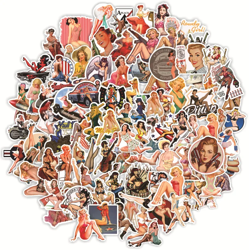 10/30/50/100Pcs Sexy Beauty Poster Stickers For Waterproof Decal Laptop Motorcycle Luggage Snowboard Fridge Phone Car pegatinas