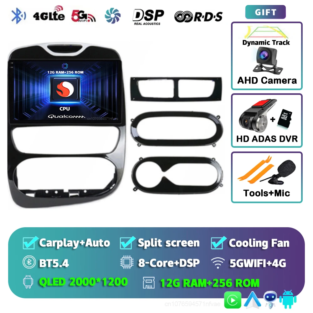 Android 15 Voor Renault Clio 4 BH98 KH98 2016-2019 2K QLED Android Autoradio Multimedia Video Player GPS AI Voice CarPlay Stereo - afbeelding 1