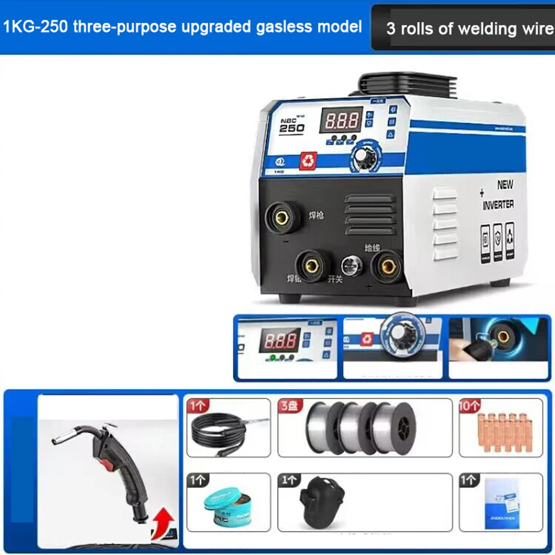 

Inverter Capacity Welder 220V Welding Machine Mini Semi-Automatic Welding Machine Gas Free Flux Core Wire