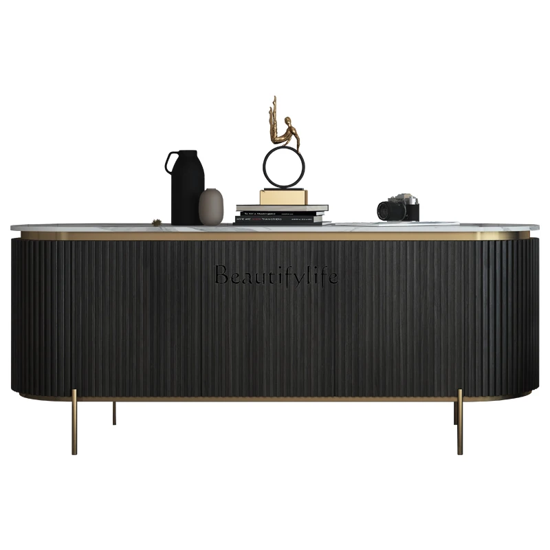 

Affordable Luxury Style Living Room Entrance Cabinet American Metal Lobby Italian Post-Modern Sideboard Cabinet