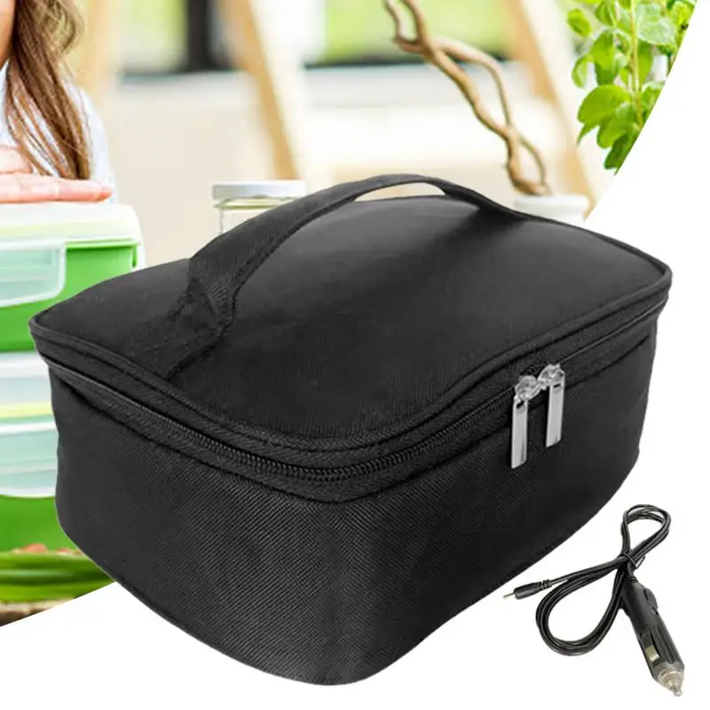 Heated Lunch Box Outdoor Electric Food Heater Portable Car Food Warmer Bag For Car Offices Road Trip Picnic Camping