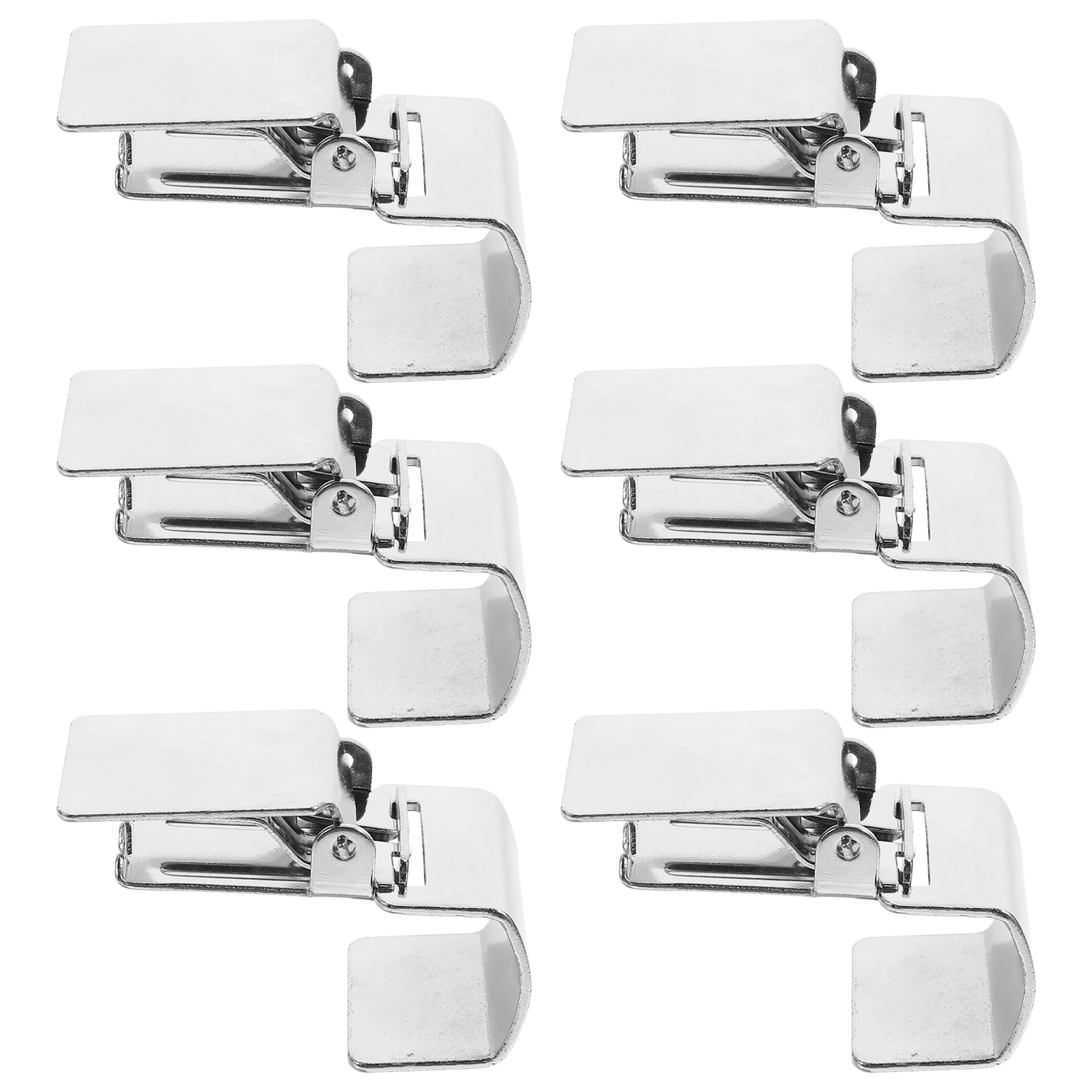 

6pcs Carpet Curtain Clips Tapestry Grippers Heavy Duty Silver Metal Rug Holders Displaying Drapes Accessories Blanket Clamps