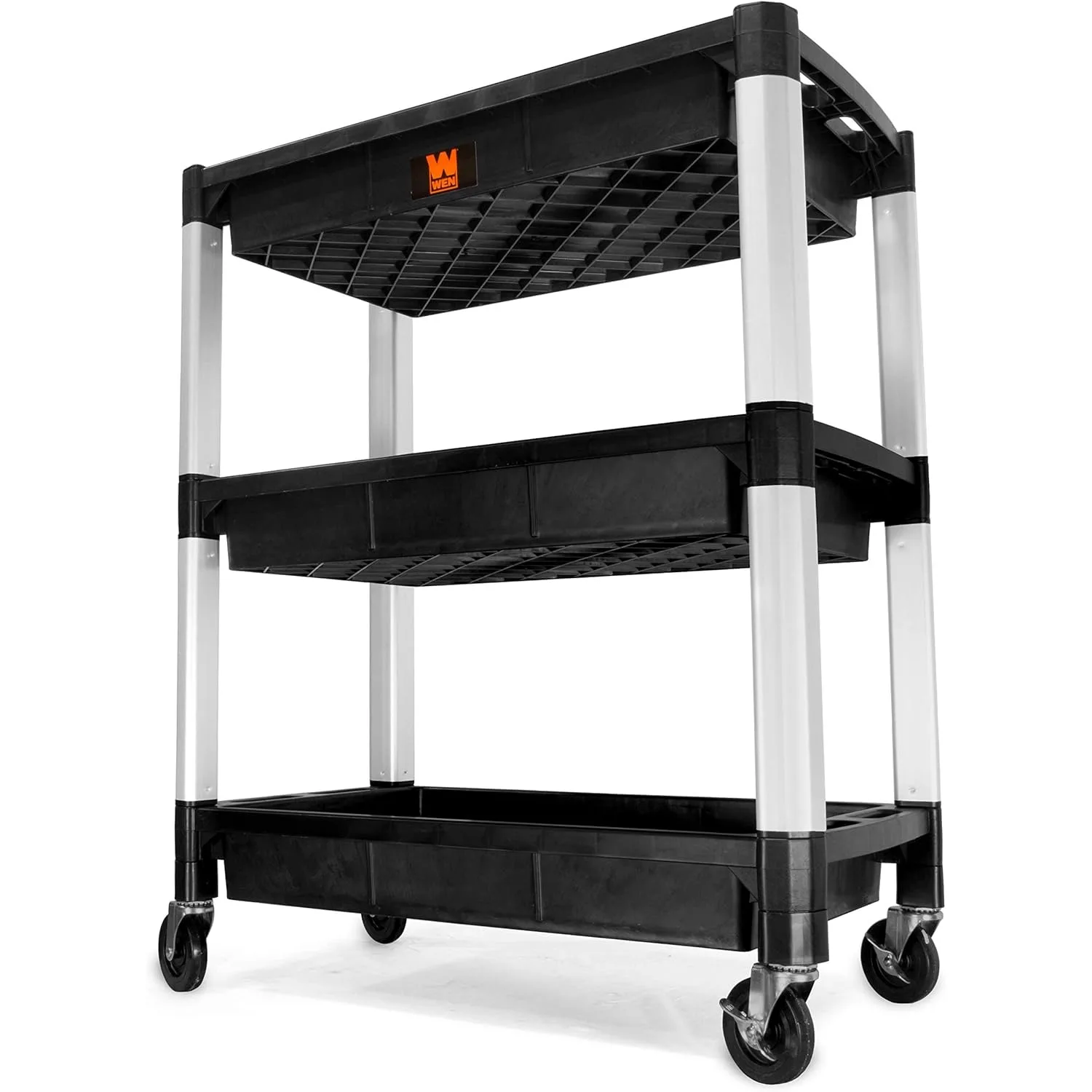 73163 Three-Tray 300-Pound Capacity Triple Decker Service and Utility Cart，32